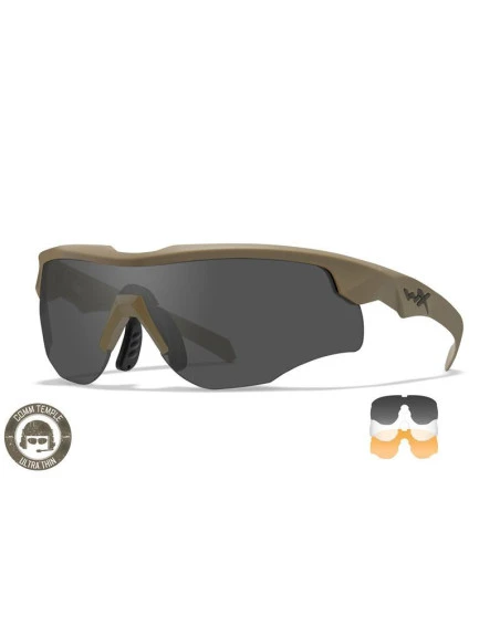 Wiley X - ROGUE COMM Grey/Clear/Rust Tan Frame
