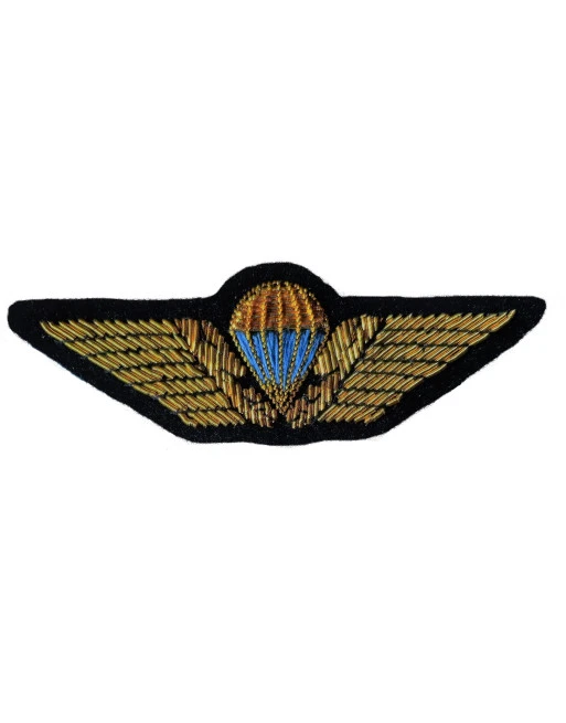 Faldskærmsvinge FALGRU, Guldbroderi til Selskabsuniform