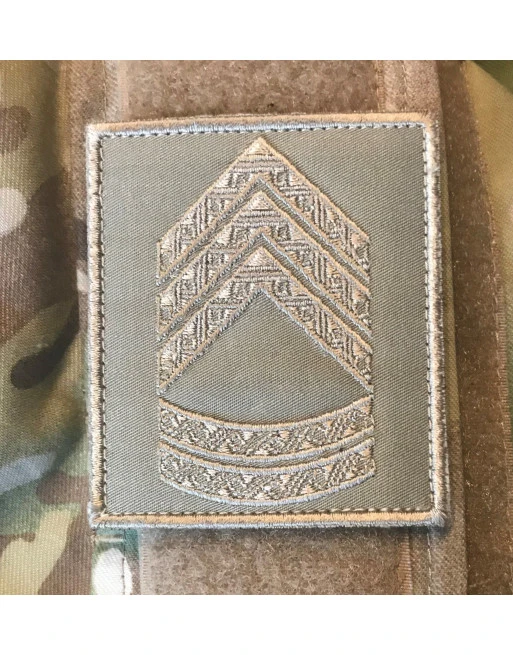 Gradstegn Oversergent, khaki på Velcro