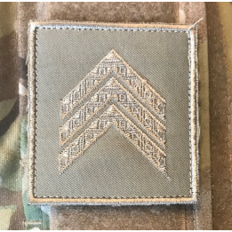 Gradstegn Sergent (uden bue), khaki på Velcro