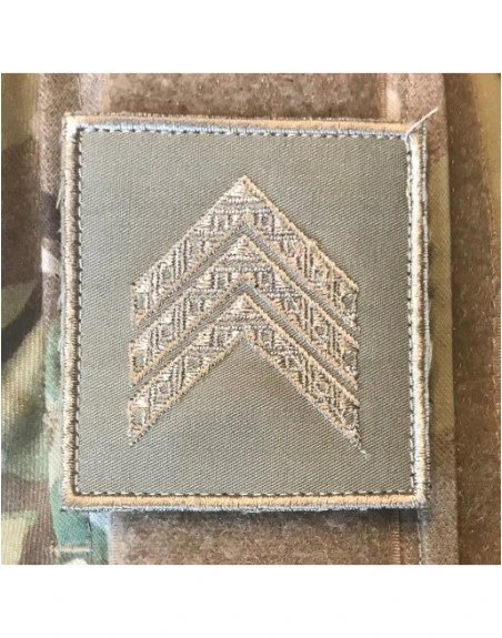 Gradstegn Sergent (uden bue), khaki på Velcro