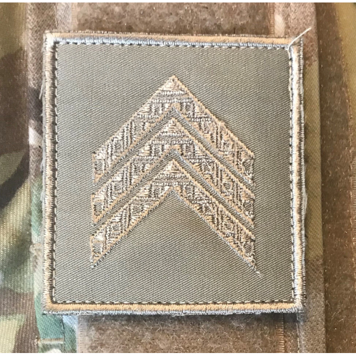 Gradstegn Sergent (uden bue), khaki på Velcro