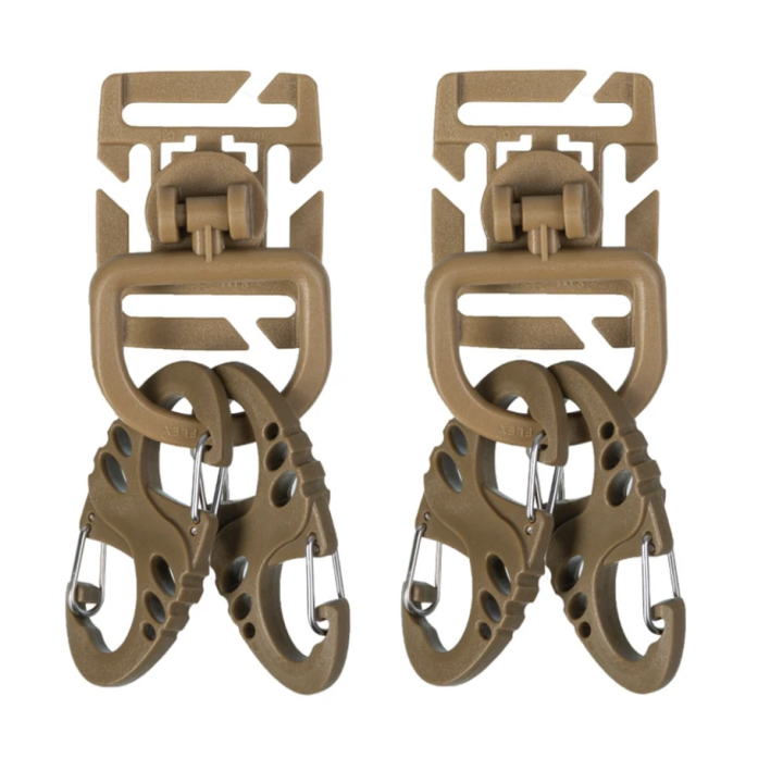 MIL-TEC - Karabin og D-ring sæt, Coyote