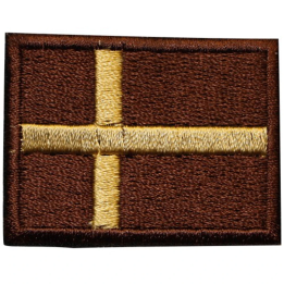Dannebrog, big with Velcro, Sand/brown