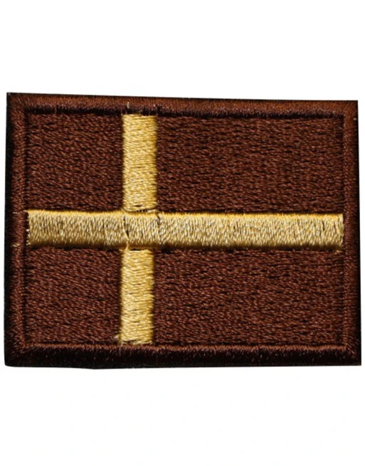 Dannebrog, stor med Velcro, Sand/brun