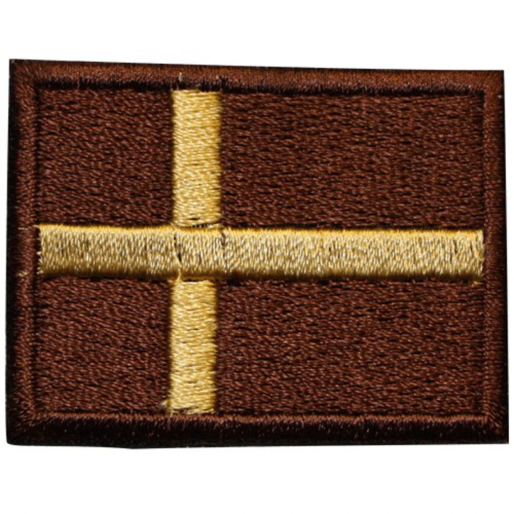 Dannebrog, stor med Velcro, Sand/brun
