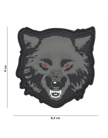 PATCH 3D PVC WOLF GREY