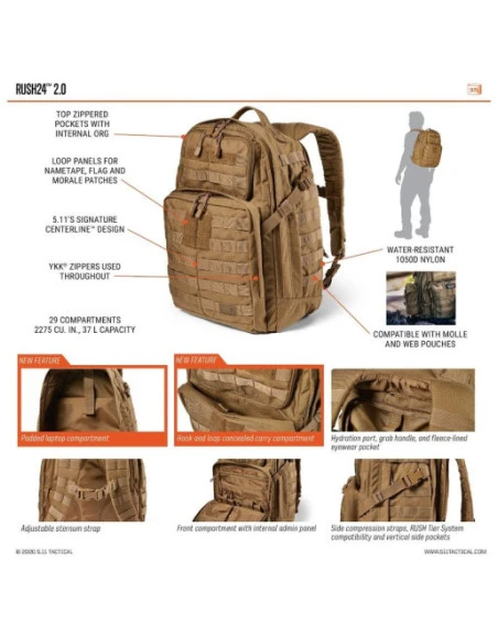 5.11 - RUSH24™ 2.0 BACKPACK 37L