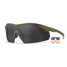 Wiley X - Vapor COMM, 2.5, Grey/Clear/Light Rust med Tan stel
