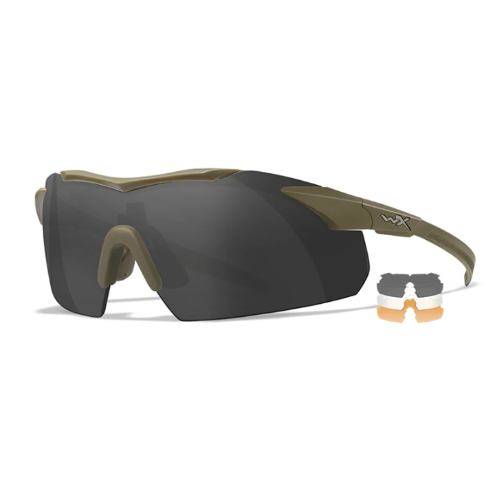 Wiley X - Vapor COMM, 2.5, Grey/Clear/Light Rust med Tan stel