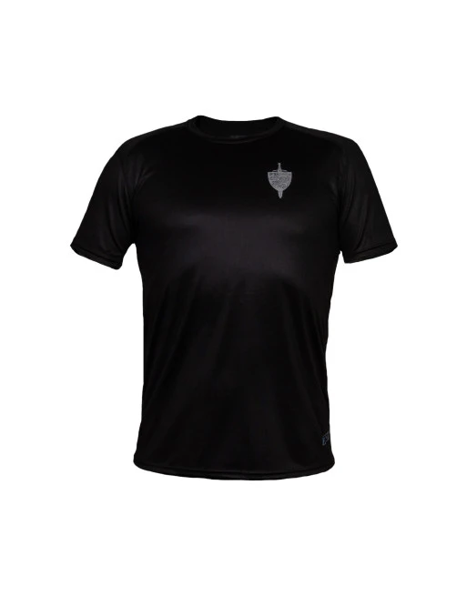 Regiment Running shirt, black with reflective regimental badge