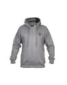 Zip-Hoodie, Grå med regiments tryk på bryst