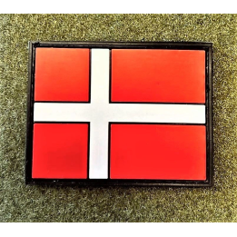 Dannebrog, PVC med Velcro (6,5x5cm)