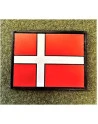 Dannebrog, PVC med Velcro (6,5x5cm)