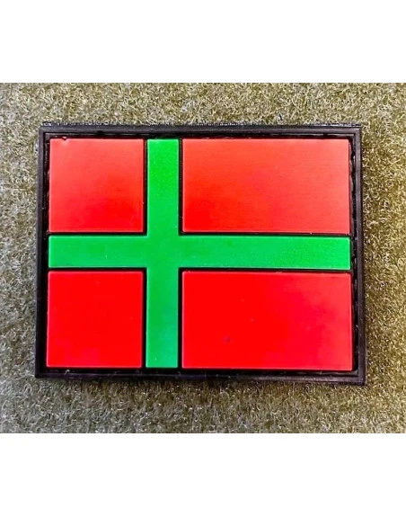 Bornholmsk Flag, PVC med Velcro (6,5x5cm)