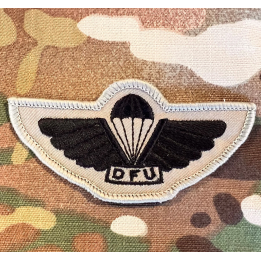 DFU Faldskærmsvinge, Khaki/sort, Iron On