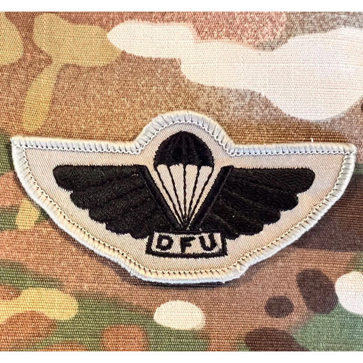 DFU Faldskærmsvinge, Khaki/sort, Iron On