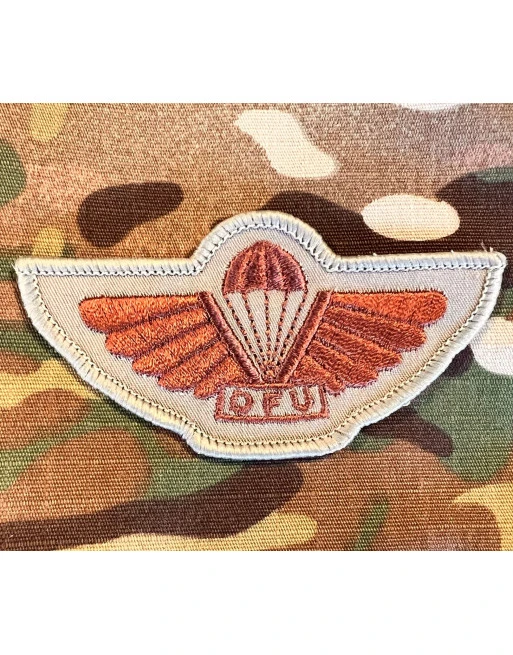 DFU Faldskærmsvinge, Khaki/Brun, Iron On