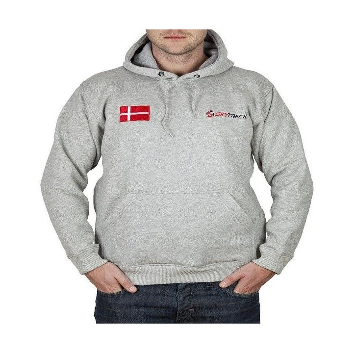 Hoodie med Dannbrog