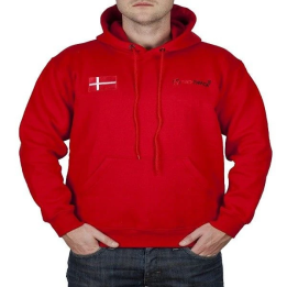 Hoodie med Dannbrog