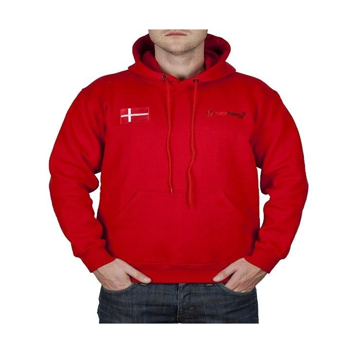 Hoodie med Dannbrog