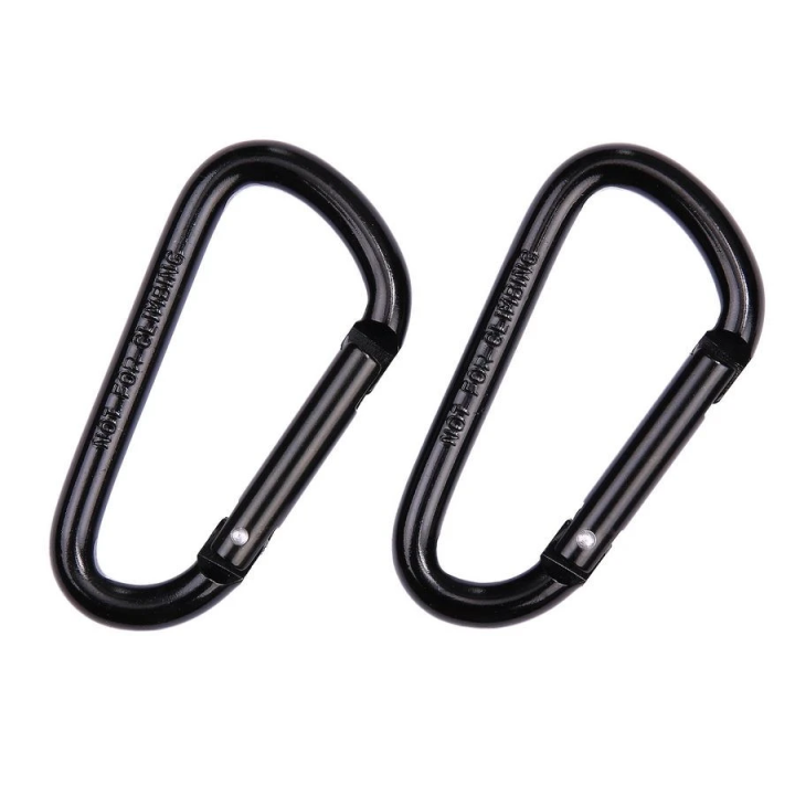 BCB - 2 pak 8mm karabiner (CL114), Sort