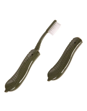 Foldbar felttandbørste, olivengrøn