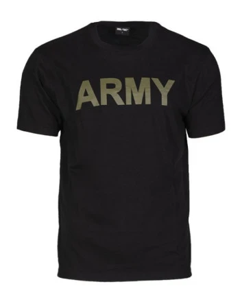 MIL-TEC - T-Shirt "ARMY" PT - Black and Olive print