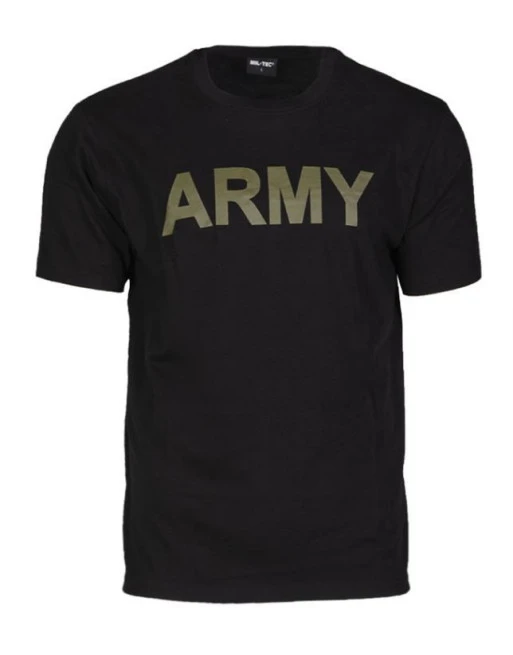 MIL-TEC - T-Shirt "ARMY" PT - Black and Olive print