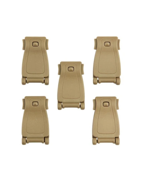 101 Inc - PALS (MOLLE) Webbing Clip - 5 stk, Coyote