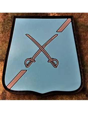 III GHR, Skjold, Blå, PVC mærke på velcro