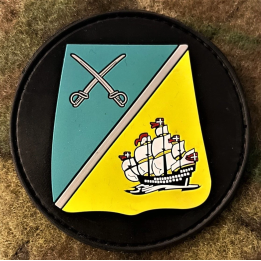 4 Marine Eskadron, rundt PVC mærke på velcro