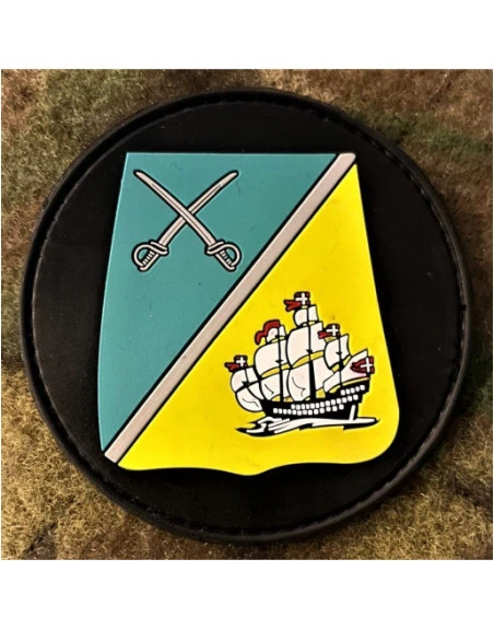 4 Marine Eskadron, rundt PVC mærke på velcro