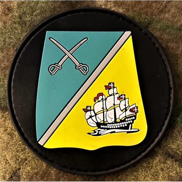 4 Marine Eskadron, rundt PVC mærke på velcro
