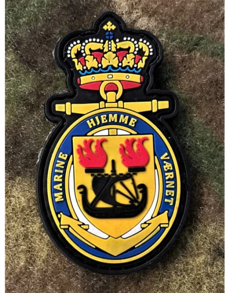 Marinehjemmeværnet, farver, skjold PVC mærke på velcro