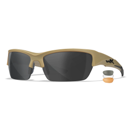 Wiley X - VALOR Clear/Grey/Light Rust Matte Tan Frame