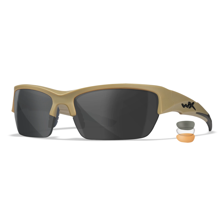 Wiley X - VALOR Clear/Grey/Light Rust Matte Tan Frame