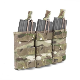 Warrior Assault Systems - Triple Open MAG Pouch M4 5,56 mm, Multicam