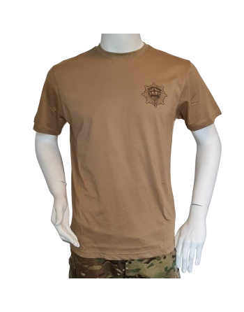 LANCER - T-shirt, MTS-Khaki m. Den Kgl. Livgardes Regimentsmærke