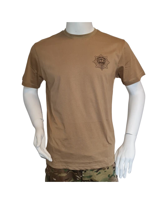 LANCER - T-shirt, MTS-Khaki m. Den Kgl. Livgardes Regimentsmærke