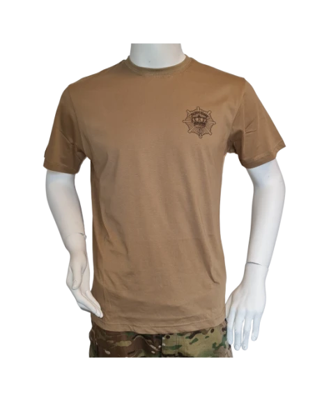 LANCER - T-shirt, MTS-Khaki m. Den Kgl. Livgardes Regimentsmærke