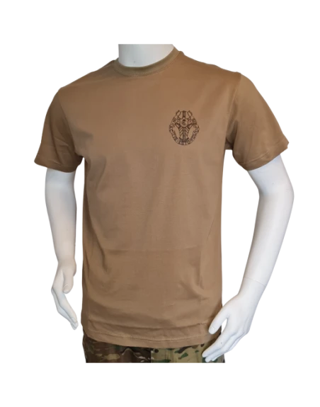 LANCER - T-shirt, MTS-Khaki m. Gardehusarregimentets Regimentsmærke