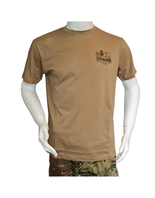LANCER - T-shirt, MTS-Khaki m. Jydske Dragonregiments Regimentsmærke