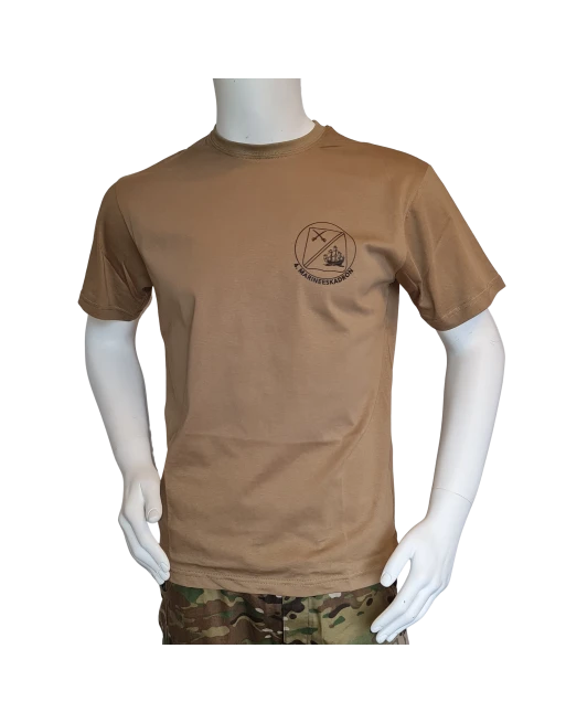 LANCER - T-shirt, MTS-Khaki m. 4. Marineeskadrons Enhedsmærke