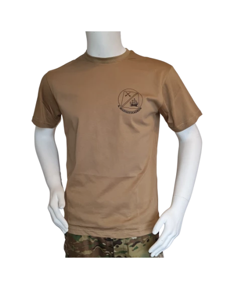 LANCER - T-shirt, MTS-Khaki m. 4. Marineeskadrons Enhedsmærke