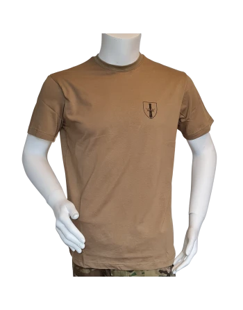 LANCER - T-shirt, MTS-Khaki m. Danske Artilleriregiments Regimentsmærke