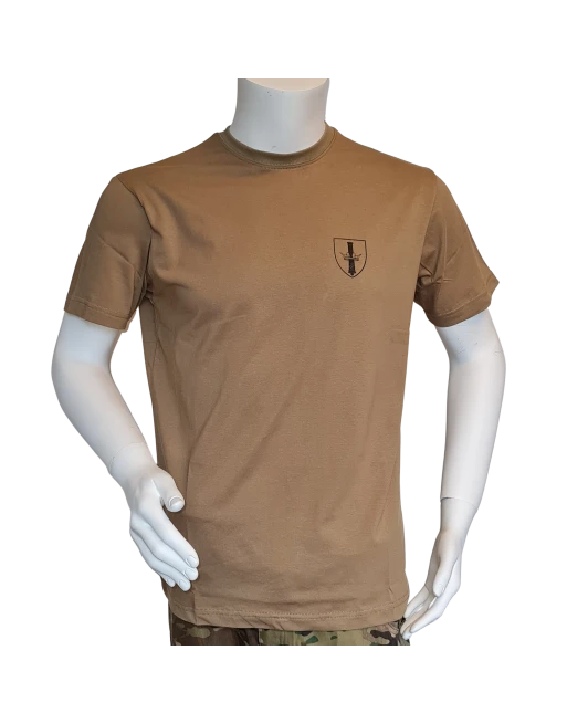 LANCER - T-shirt, MTS-Khaki m. Danske Artilleriregiments Regimentsmærke