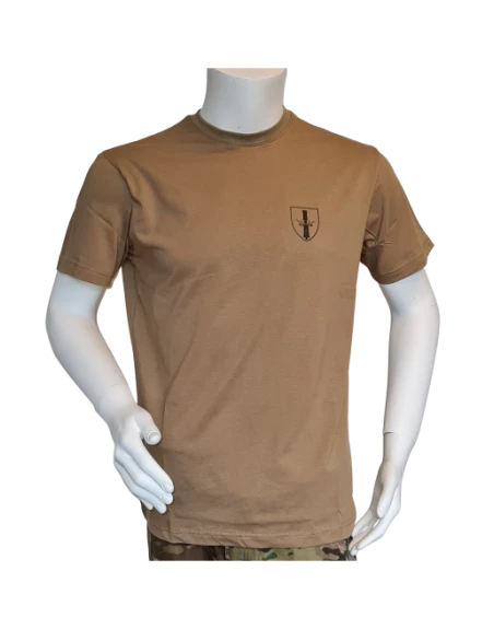 LANCER - T-shirt, MTS-Khaki m. Danske Artilleriregiments Regimentsmærke