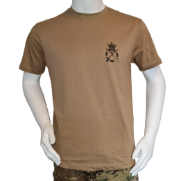 LANCER - T-shirt, MTS-Khaki m. Ingeniørregimentets Regimentsmærke