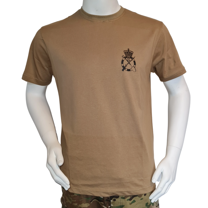 LANCER - T-shirt, MTS-Khaki m. Ingeniørregimentets Regimentsmærke